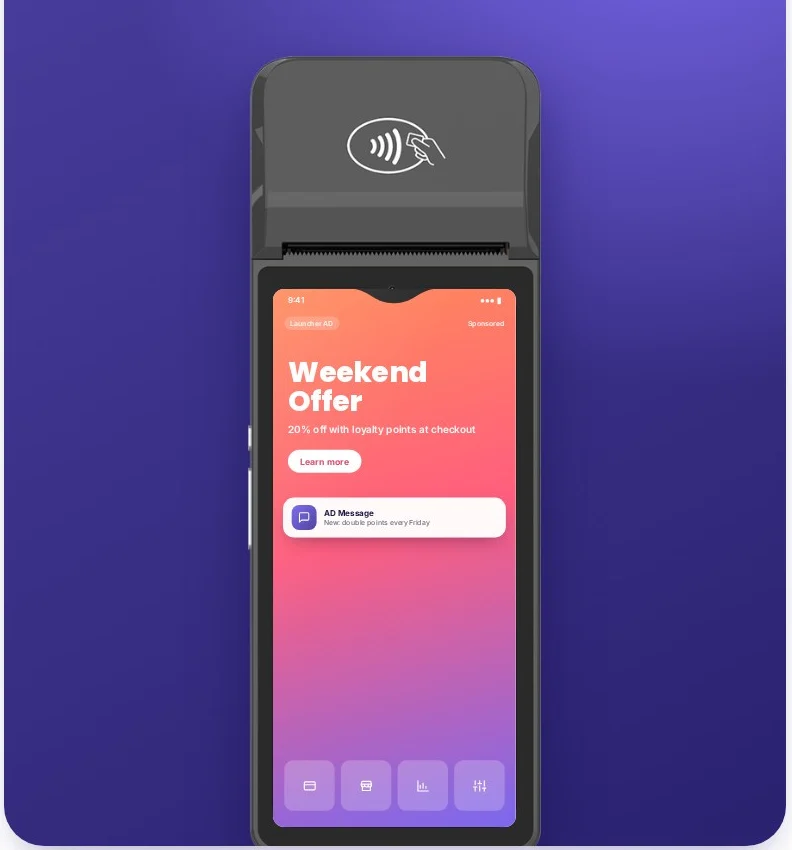 Launcher ad on a terminal