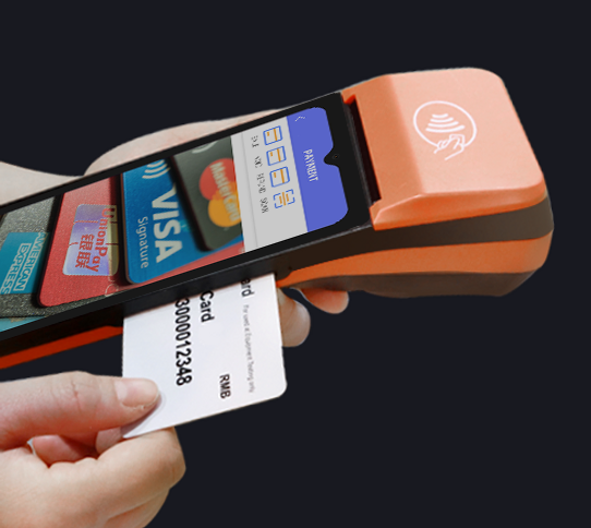 Inserting a chip card into CTA K10