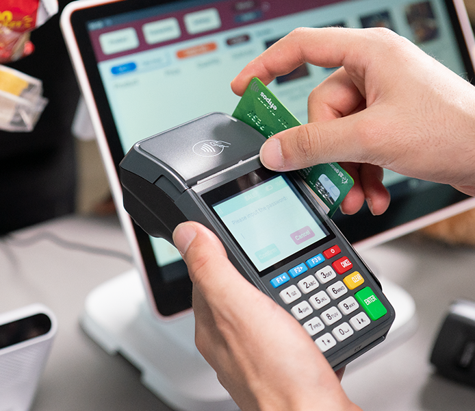 Paying by card on B70