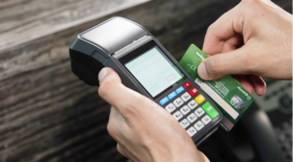 Swiping a card on B70