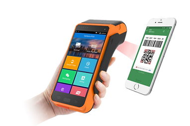 K9 scanning a QR code on a phone