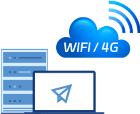 Result sent over Wi-Fi or 4G
