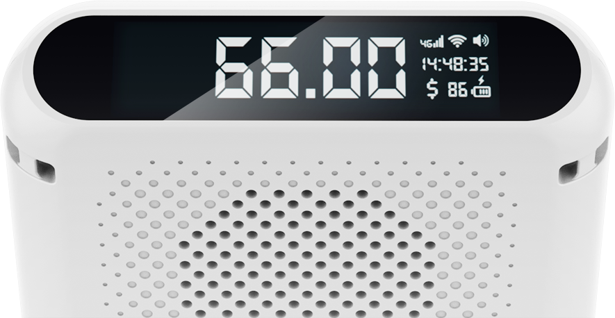 S05 LED screen showing 66.00